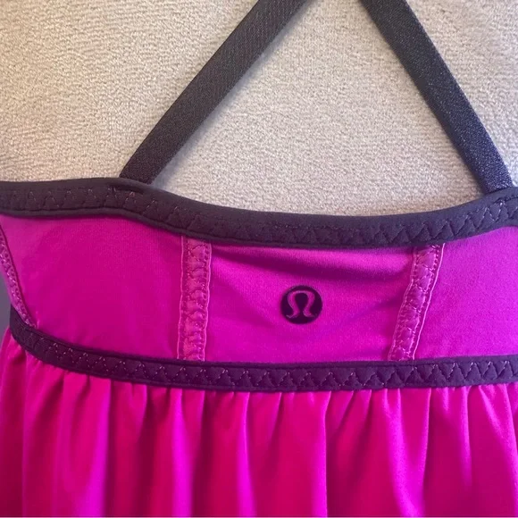 Lululemon Rehearsal Tank Top Adjustable Straps Sz 8 Pink Ballet Workout - Picture 7 of 10